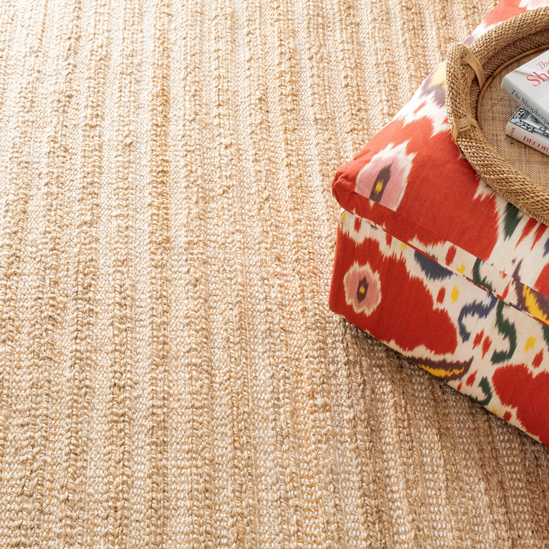 Simba Handwoven Jute Rug, Rectangle 3' x 5', Ivory