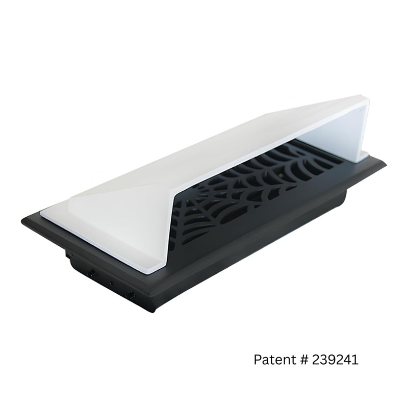 Paquet de 4 déflecteurs en métal massif 4 po x 10 po en fonte d'aluminium incassable | Air et inverseur de chaleur, Blanc