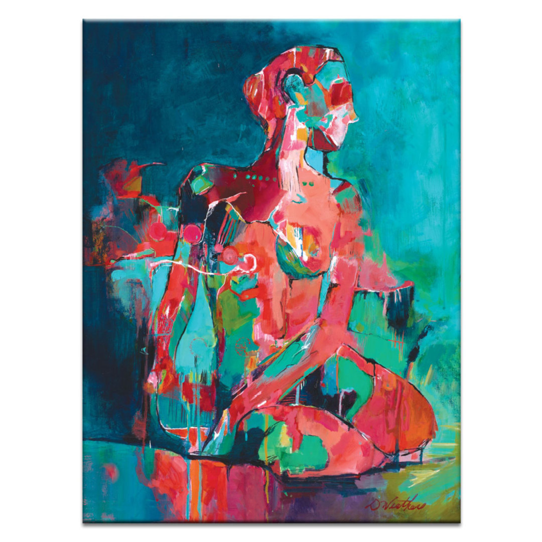 'Rosy Green' Painting Print on Canvas