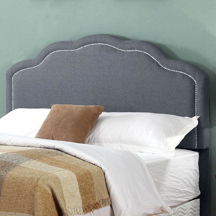 Tête de lit tapissier Chinn, Gris