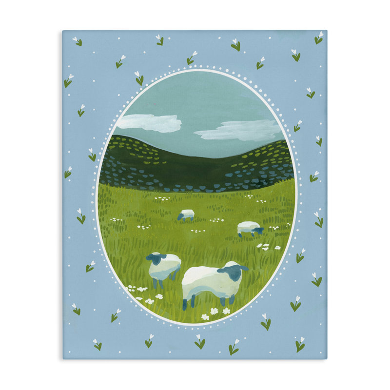 «Cottage Core Sheep Canvas», conception par Evelyn Coleman, H 20 po x l 16 po