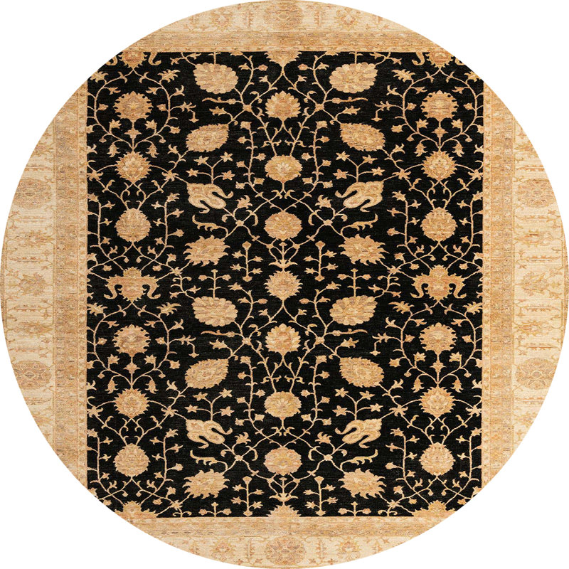 Tapis abstrait moderne 4197, Rond 8 pi