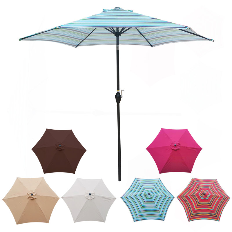 Parasol 9 pi 9 pi rayures bleues, Rayures bleues