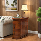 Solid Wood End Table with 2 Storage Drawers, No Assembly Required