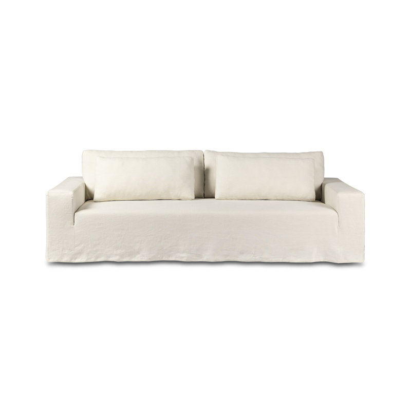 Ostend Outdoor Slipcover Sofa-96"-Bombay Flax