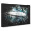 Teal Blue Drum Kit - Wrapped Canvas Print-56637629