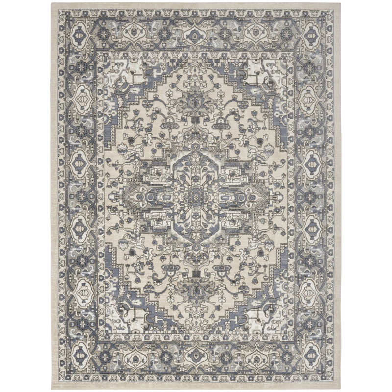 Tapis oriental en polypropylène / polyester tissé à la machine Sherlyn, Rectangle 3 pi 9 po x 5 pi 9 po