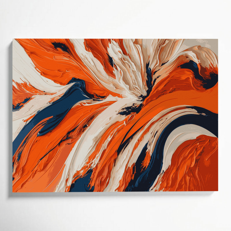 «Lyrical Abstraction 51», art mural sur toile brune, H 8 po x l 10 po
