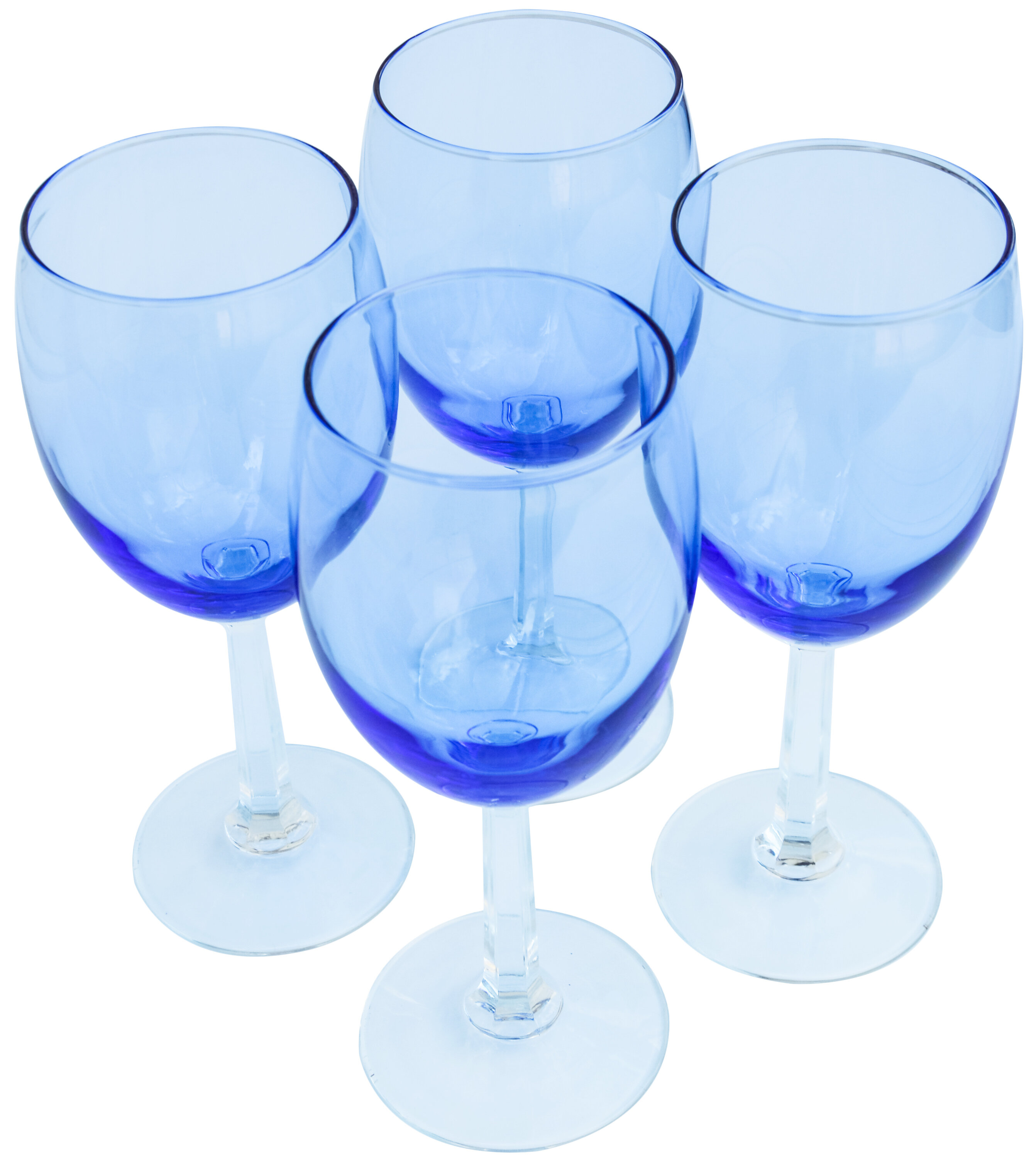 Sesto Optic Swirl Red Wine Glasses, Set of 6 (Set of 6) Color: Blue