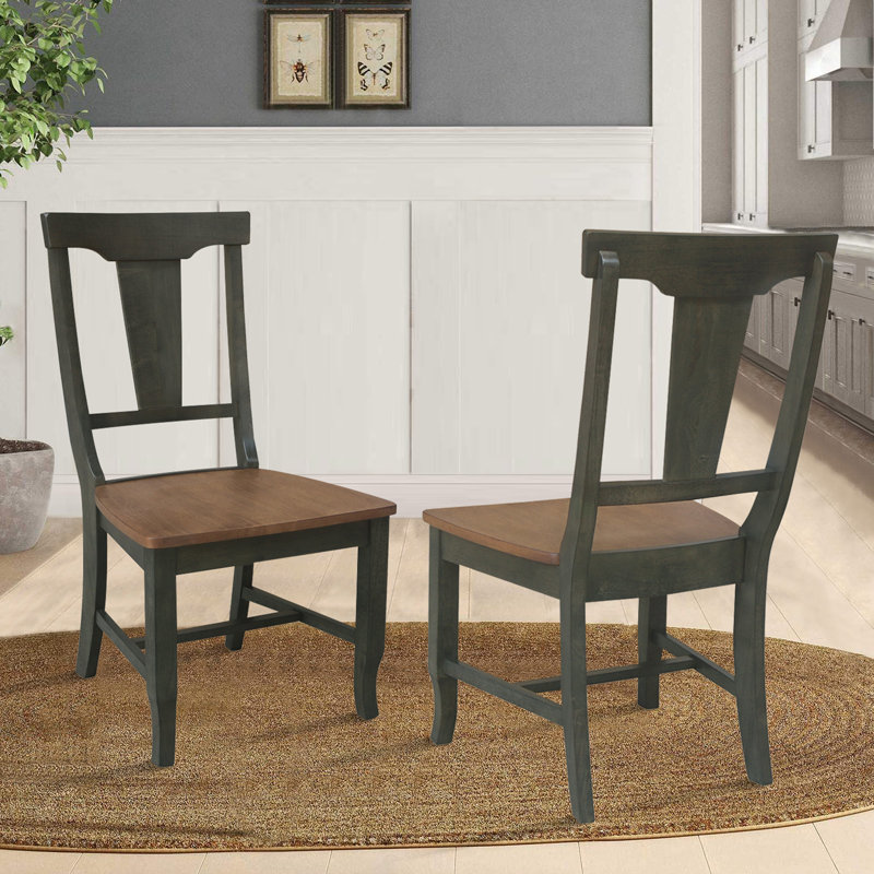 Chaise d'appoint Decosmo, Hickory / charbon délavé