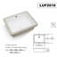 Lavabo de salle de bain rectangulaire encastré en céramique blanc avec trop-plein 20 po x 15,5 po