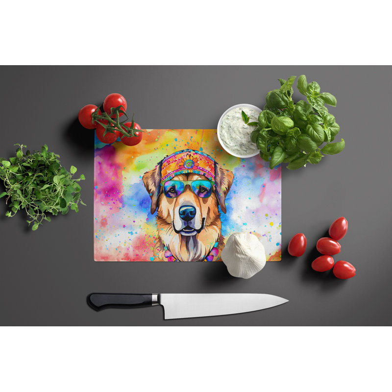Hippie Dawg Glass Cutting Board Large
