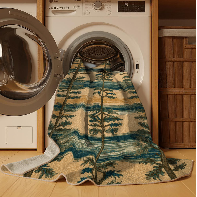 Tapis brun lavable à la machine, Rectangle 2 pi x 3 pi