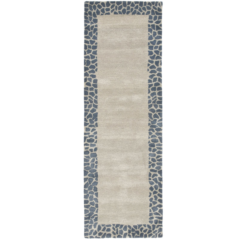 Tapis en laine et viscose Candelo, Tapis de couloir 2 pi 6 po x 8 pi
