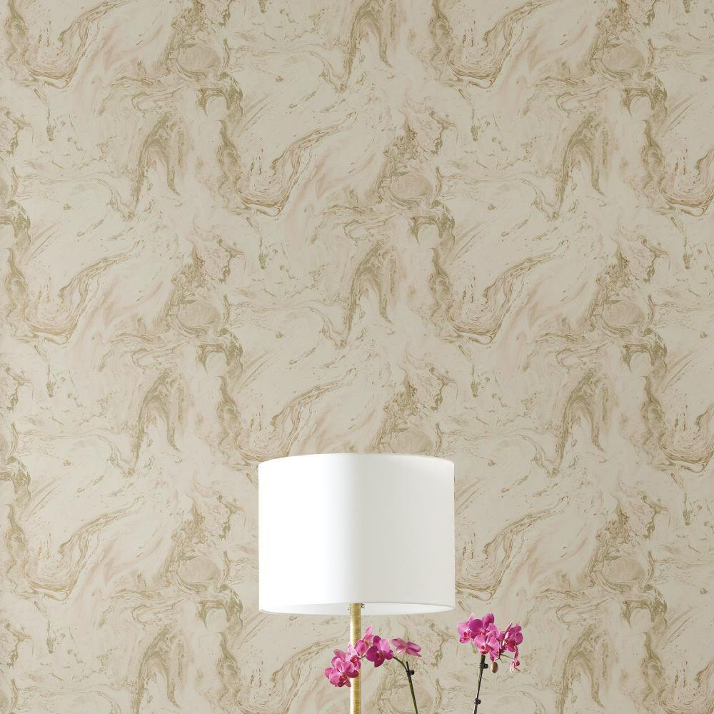 Modern Abstract Wallpaper, Blush/Glint