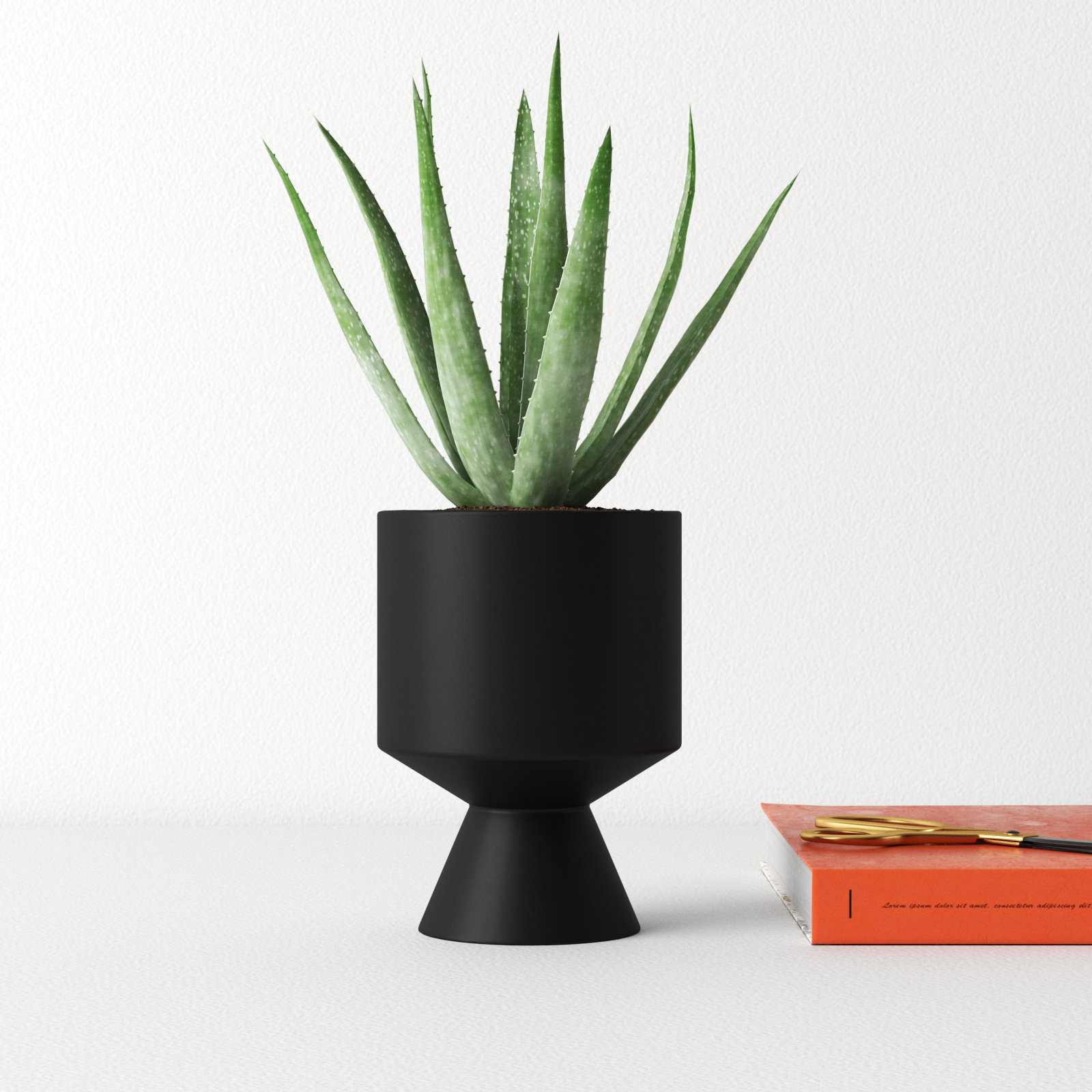 Patricia Ceramic Pot Planter, 6.25" H x 4.5" W x 4.5" D