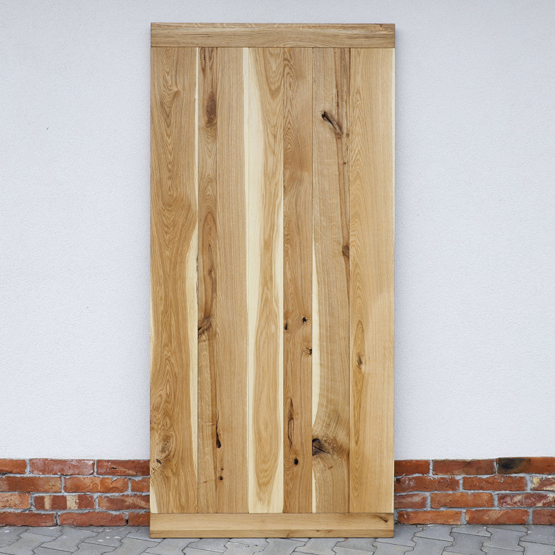 Virpi Solid Oak Barn Doors, Natural Wood Oiled, 210cm H x 100cm W x 4cm D