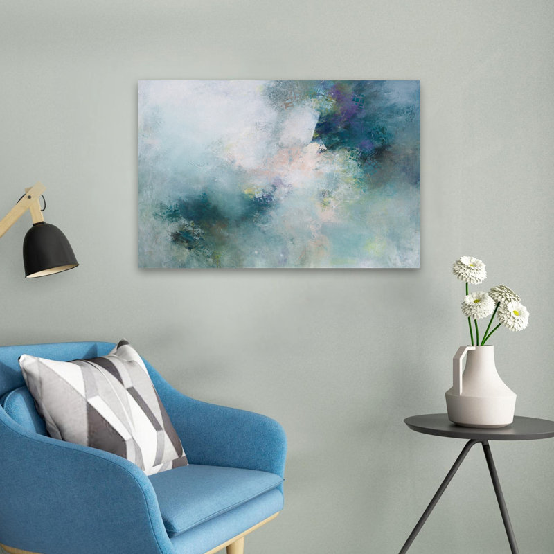 Voyage à l'intérieur - Art contemporain blanc et gris abstrait, H 24 po x l 16 po