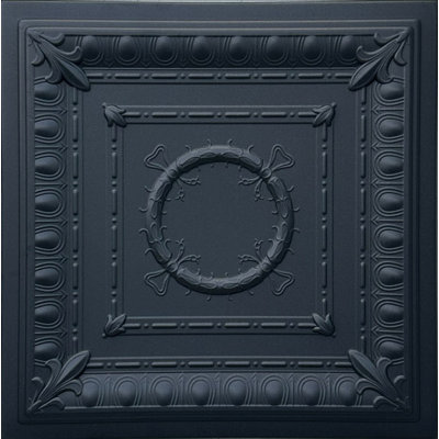 Tuile de plafond en polystyrène à collage romane 1,6 pi x 1,6 pi Romanesque Wreath