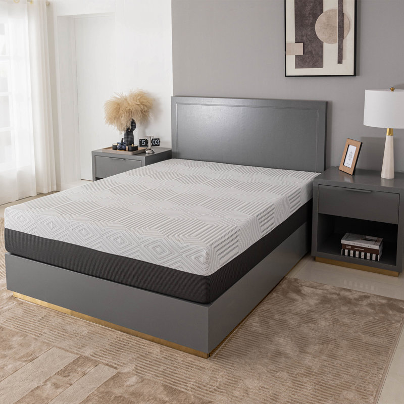 Matelas en mousse viscoélastique gélifiée mi-ferme, Lit simple, 8"