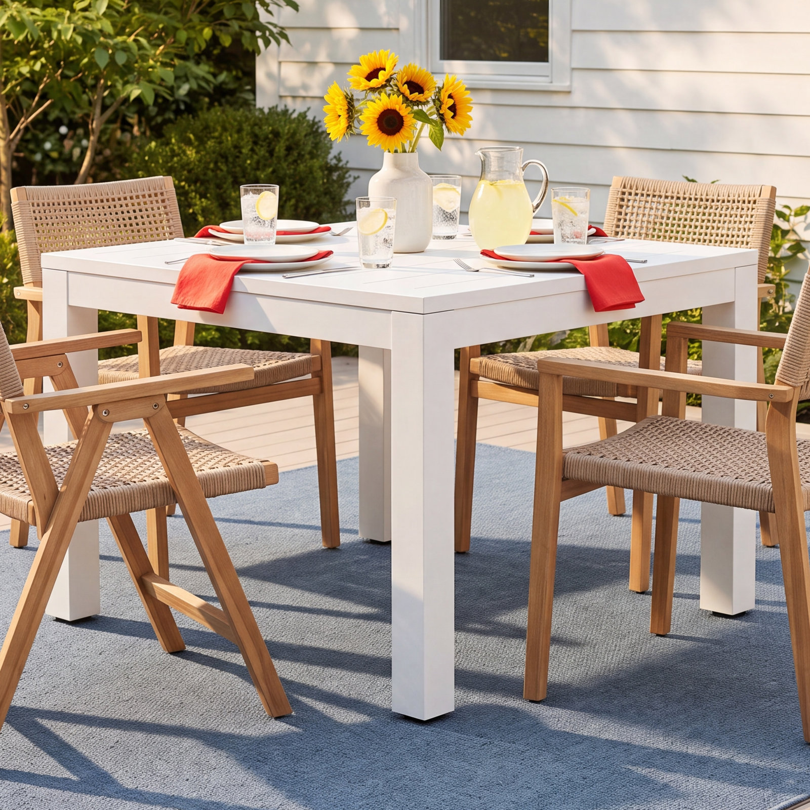 Camela 47.95'' Aluminum Outdoor Dining Table