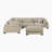 Subair 135" Modern 5-Piece Modular Sectional Sofa with Ottoman, Textured Microfiber Upholstery & Superior Foam over Pocket Coils Comfort-1668817516
