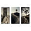 Ensemble de 3 décorations murales noires et blanches Horizon Minimal-492523927-492523925