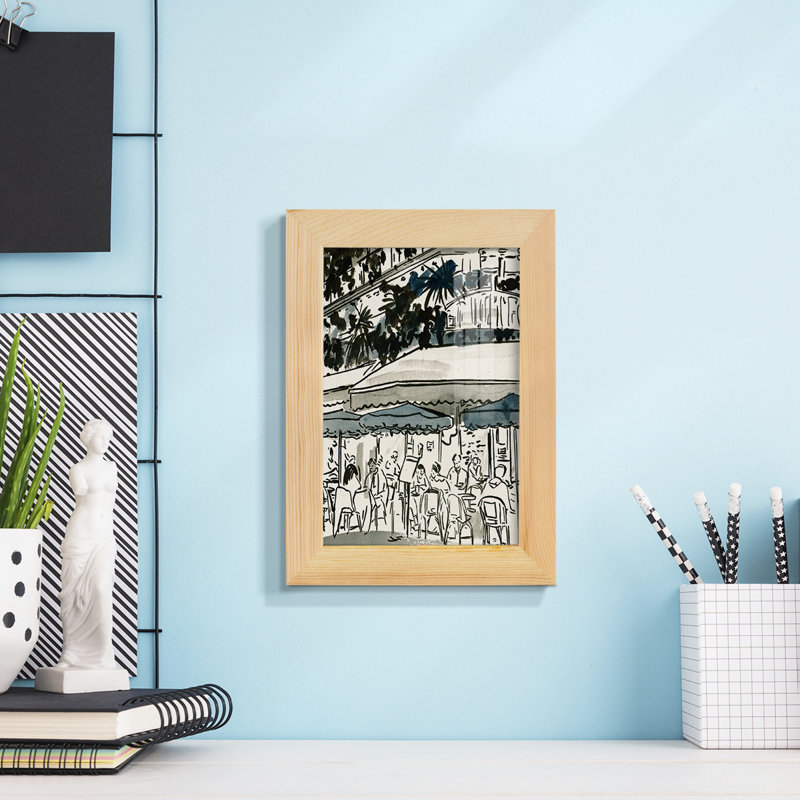 " Aucoin De Larue II ", 4" W x 6" H x 1'' D, Natural Framed Paper