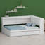 Lit de jour moderne avec tablettes de rangement intégrées, ports USB intégrés, éclairage à DEL et tiroirs-1367030656