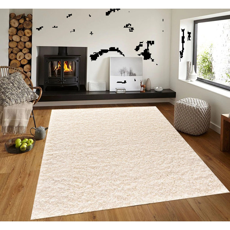 Solid Colour Shag Area Rug, Rectangle 200 x 290 cm