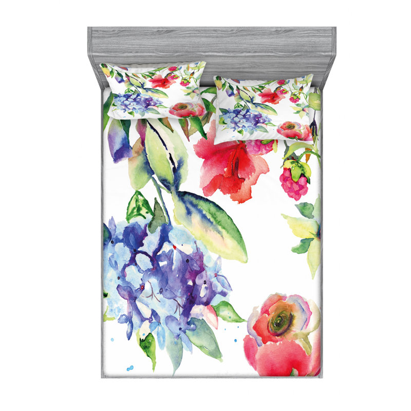 Microfiber Sheet Set, Queen Sheet Set with Fitted Sheet