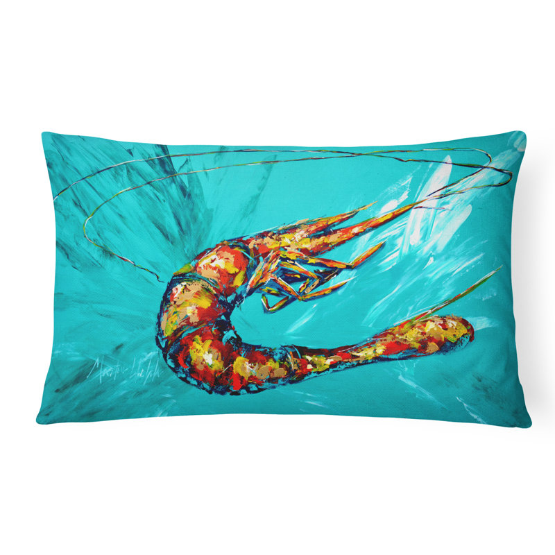 Outdoor Reversible Throw Pillow, Teal