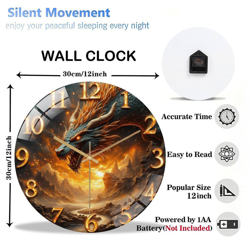 Horloge murale Dragon