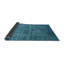 Tapis bleu sarcelle à motif oriental-1981022752