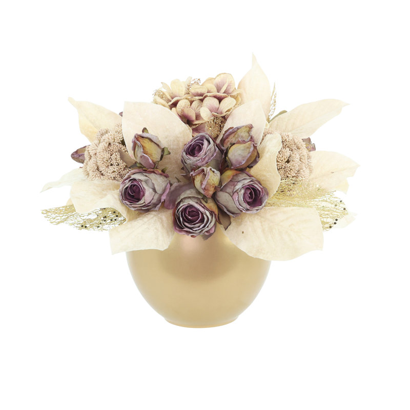 Alvarenga 13 " Polysilk Rose Arrangement