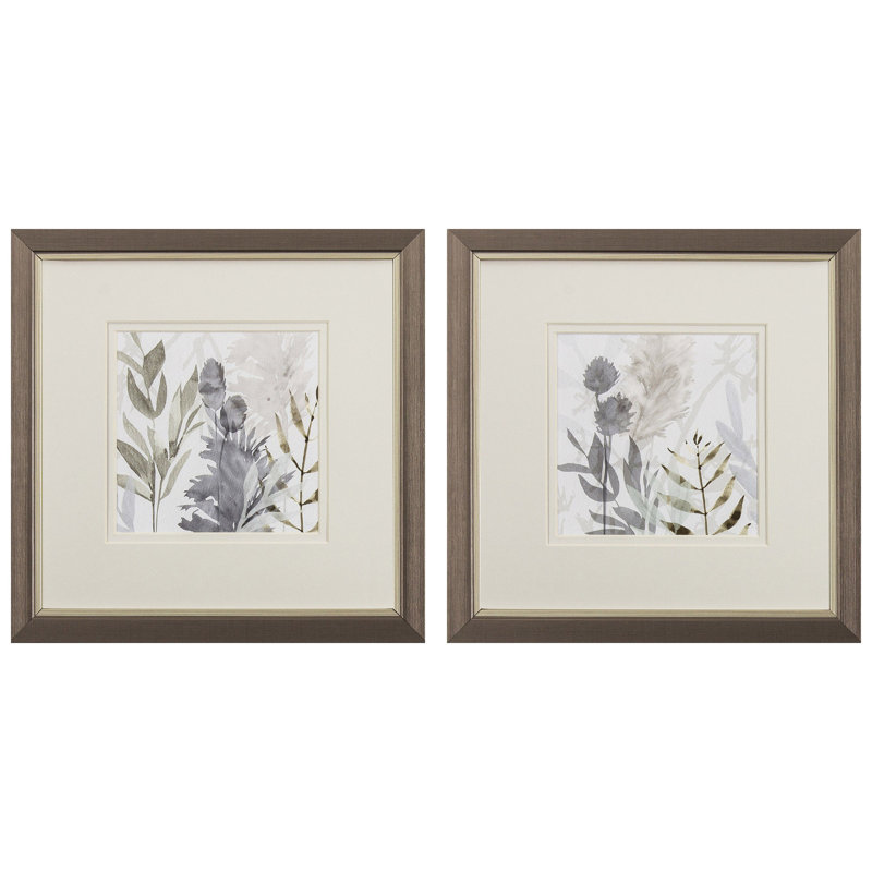 Set Of Two Shadow Woods Bronze Framed Wall Art