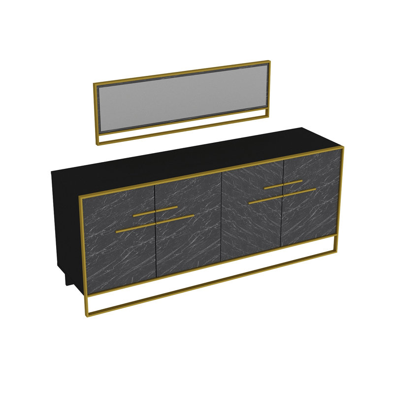 Buffet large 71 po Burwell, Noir