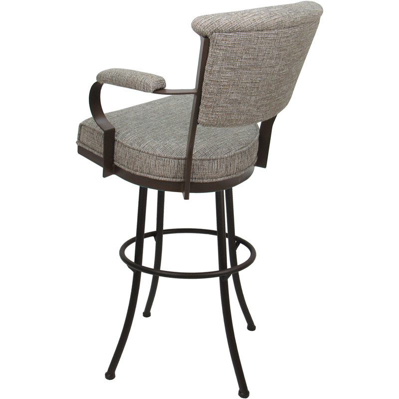 Tabouret pivotant en métal Bethel, Brun