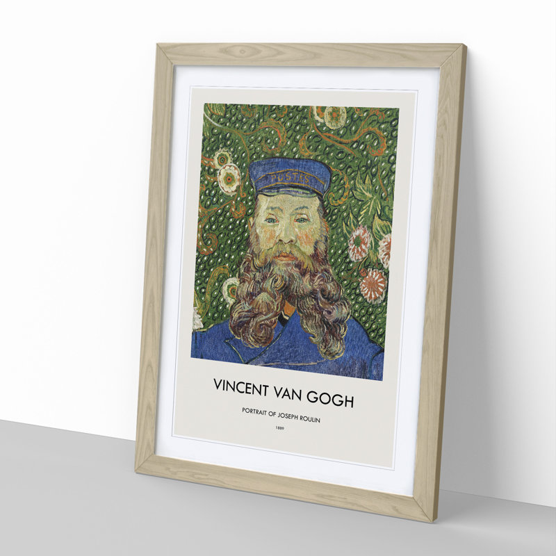The Postman Joseph Roulin Vol.1 by Vincent Van Gogh - Picture Frame Painting, Oak Framed, 36cm H x 27cm W x 2cm D