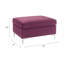 Repose-pieds Jaszira, velours bourgogne