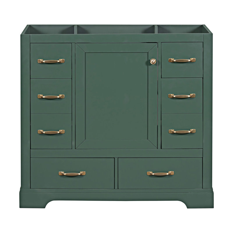35.50'' Single Bathroom Vanity Base Only, Green