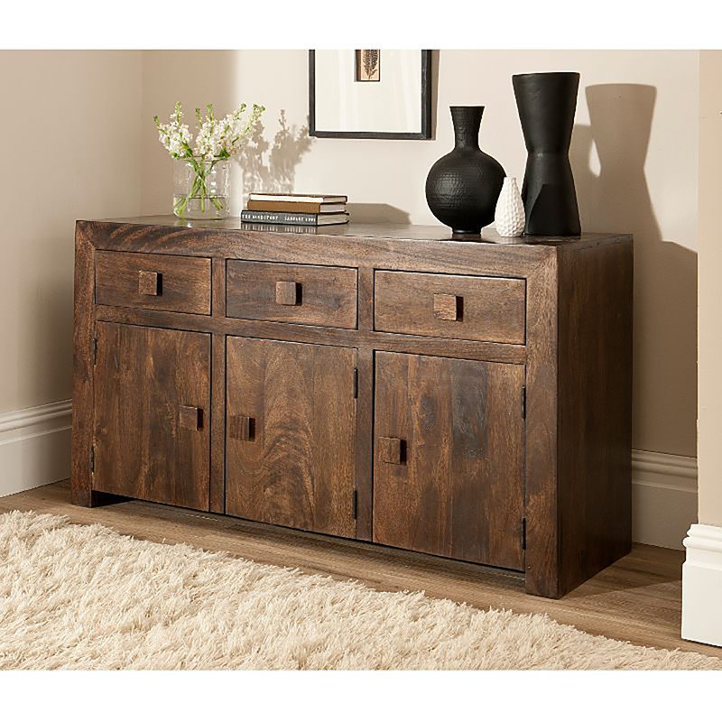 Quinton 135cm Sideboard, Dark Mango