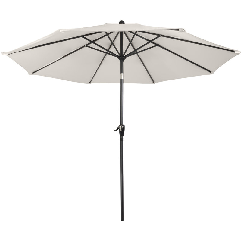 Parasol de patio à inclinaison automatique l 10 pi Kelton , Brun clair