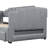 Twin Xl Size Gray Daybed With Extendable Function, Led And Two Storage Drawers, Pine Wood Structure Upholstered To King Gray, Improves Room Utility-1797870771