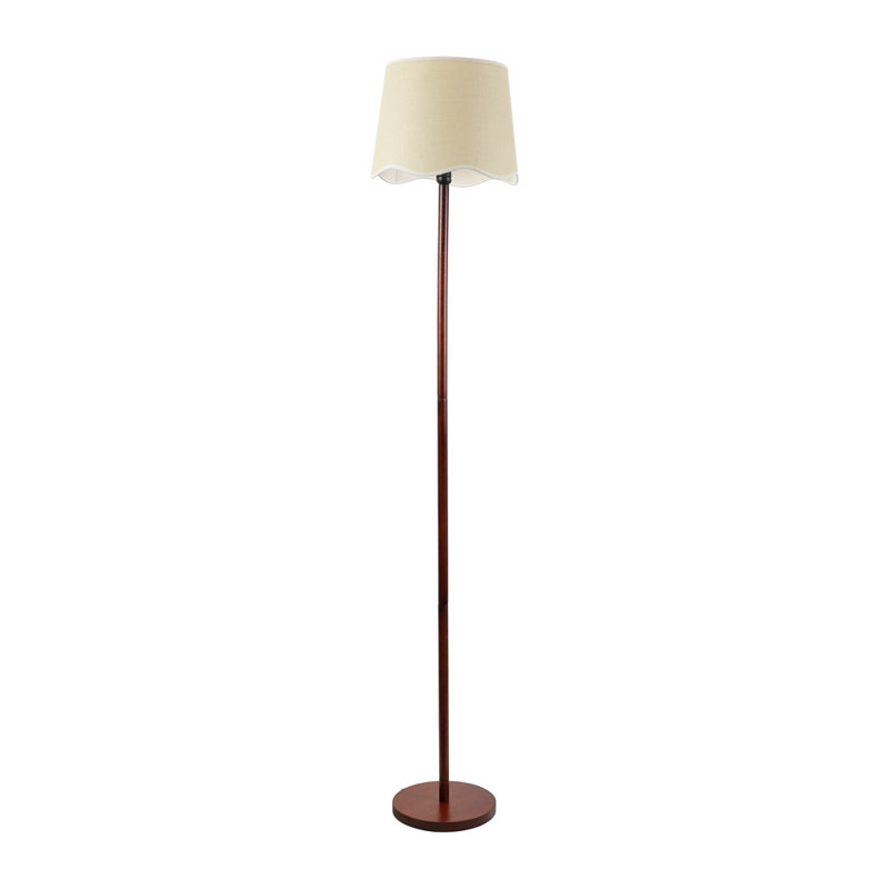 Roshina 182cm Traditional Floor Lamp, Natural, Walnut, No