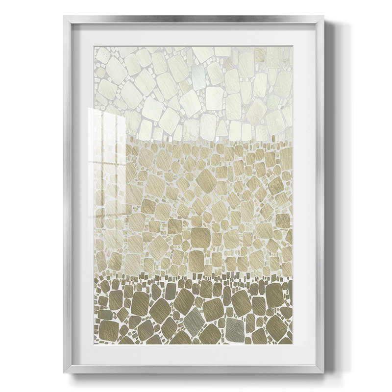 Bedrock III - Impression encadrée, Argent argent