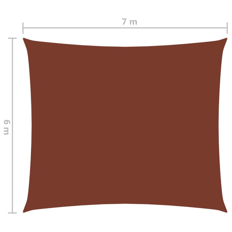 Angelicia A21/*4m x 6m Rectangular Shade Sail, Terracotta