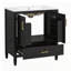 Meuble-lavabo cannelé élégant 30 po avec lavabo en céramique-1981621059