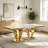 Rectangular Dining Table with Diamond-Shaped Base-1842300804