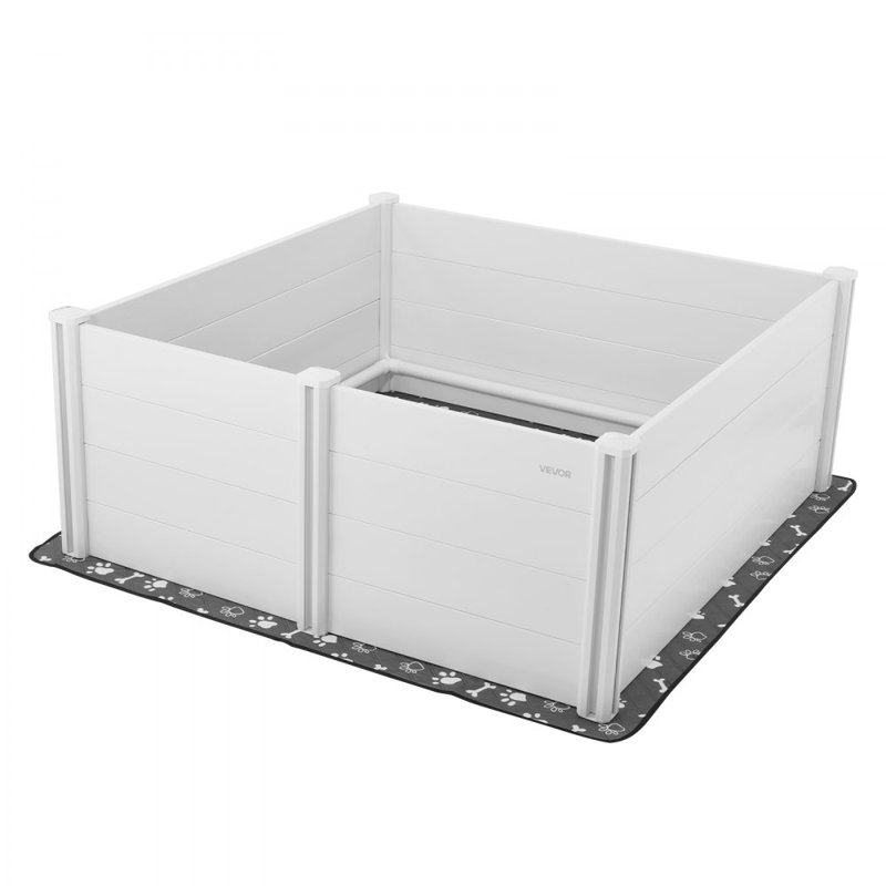 Plastic Exercise Pen With Door, 64.5cm H x 152.4cm W x 152.4cm D